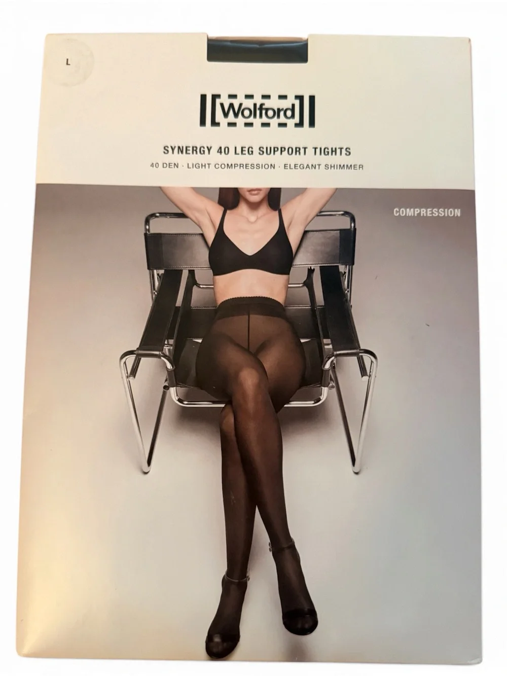 Wolford Synergy 40 Leg Support Tights - Black